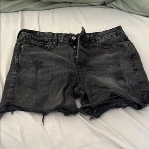 Old Navy Women's Charcoal Distressed Jean Shorts